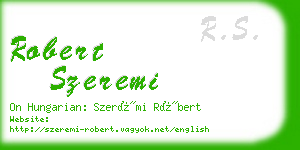 robert szeremi business card